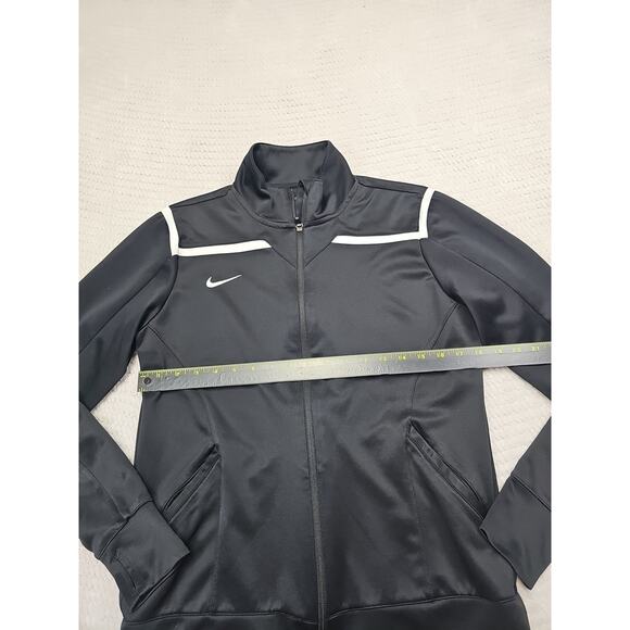 Nike Sweatshirt Womens Large Black Track Jacket Full Zip - Picture 3 of 7